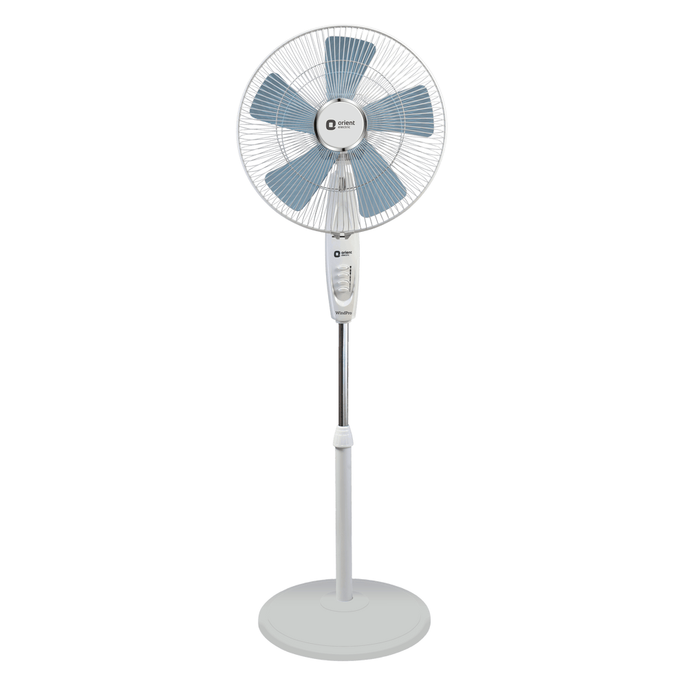 Wind Pro Stand 400 MM High Velocity Pedestal Fan (Snow White) - Orient Electric