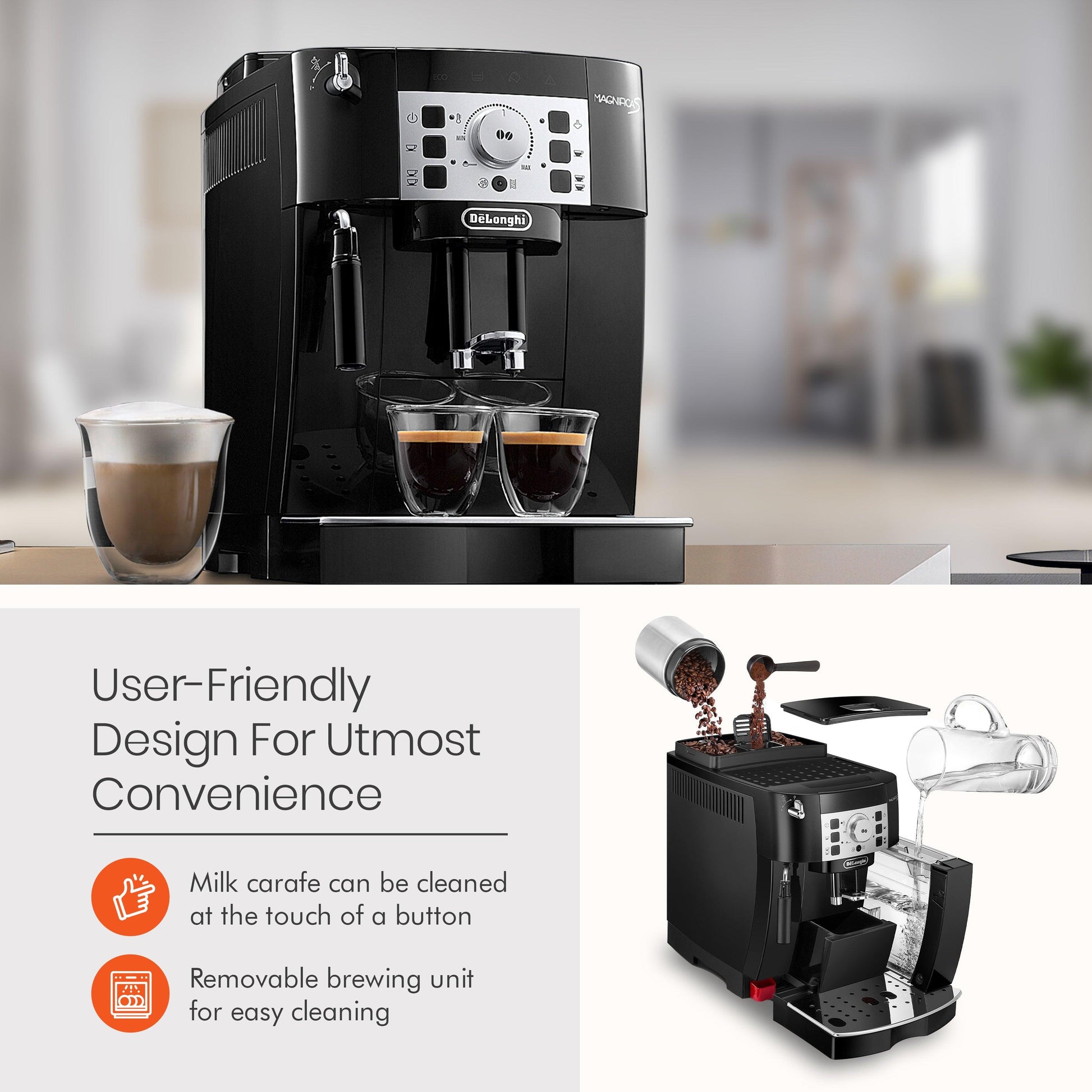 Buy De'Longhi Fully Automatic Coffee Machine 1450W ECAM22.110.B Magnifica  Online in India