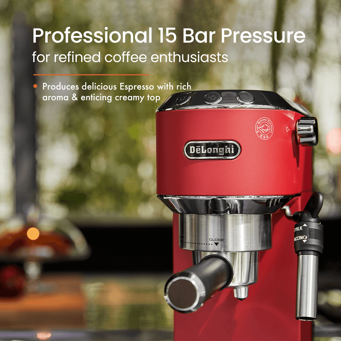 DeLonghi EC685.R 1350 Watt Espresso Coffee Machine, Red