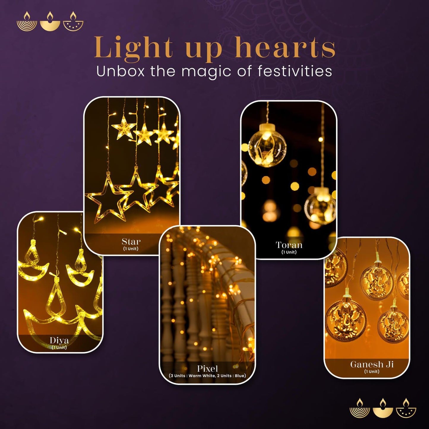 SAUBHAGYA Diwali Lights Gift Pack of 9 - Orient Electric